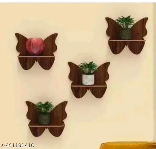 Wall Shelf Butterfly Set of 4