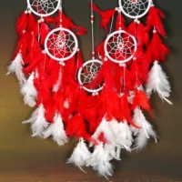 Dream catcher 6 ring red colour 1219 - Image 3