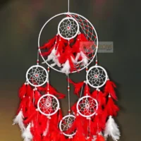 Dream catcher 6 ring red colour 1219 - Image 2