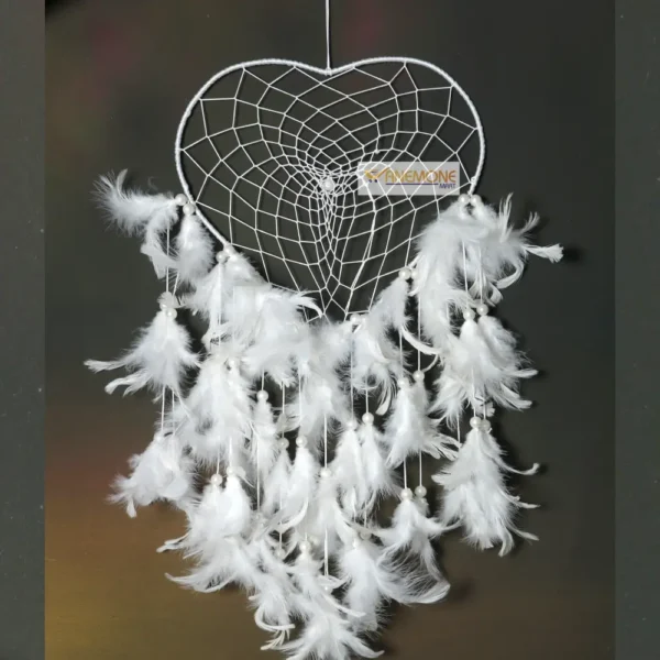 Dream catcher white heart shape