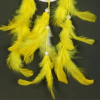 Car Dream Catcher with Yellow Feathers - Image 2