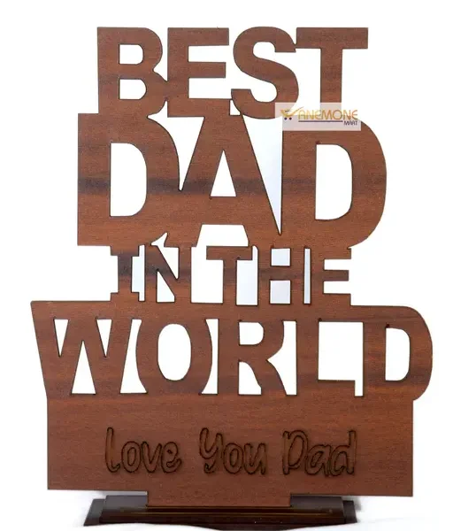 Best Dad in the World Wooden Table Decor